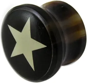 White Star Synthetic Organic Double Flared Ear Plug. Sold by Piece.