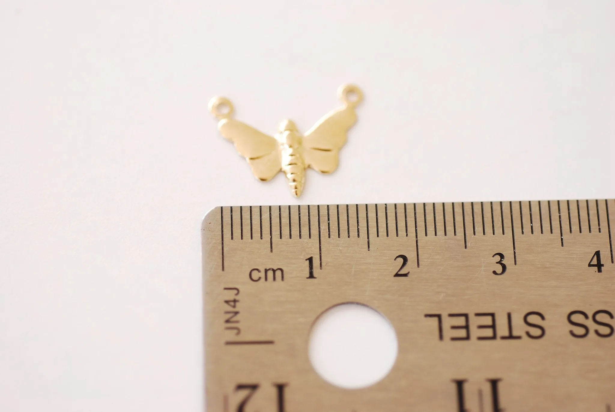 Wholesale Gold Filled Butterfly Charm | 14k GF Butterfly Connector Link Charm Pendant permanent jewelry Moth Insect Bulk Solder [GFCH2-41]