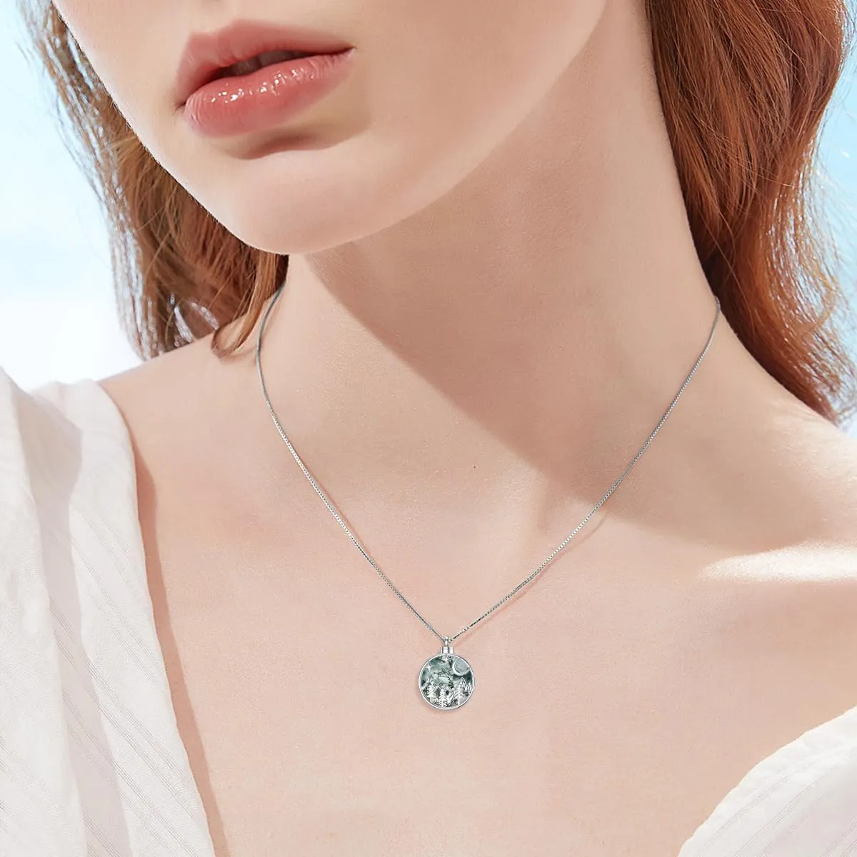 WINNICACA Urn Necklace for Ashes Sterling Silver Abalone Shell Cremation Jewelry for Ashes Jewelry Gifts for Nature Lovers Keepsake Memorial Jewelry for Women