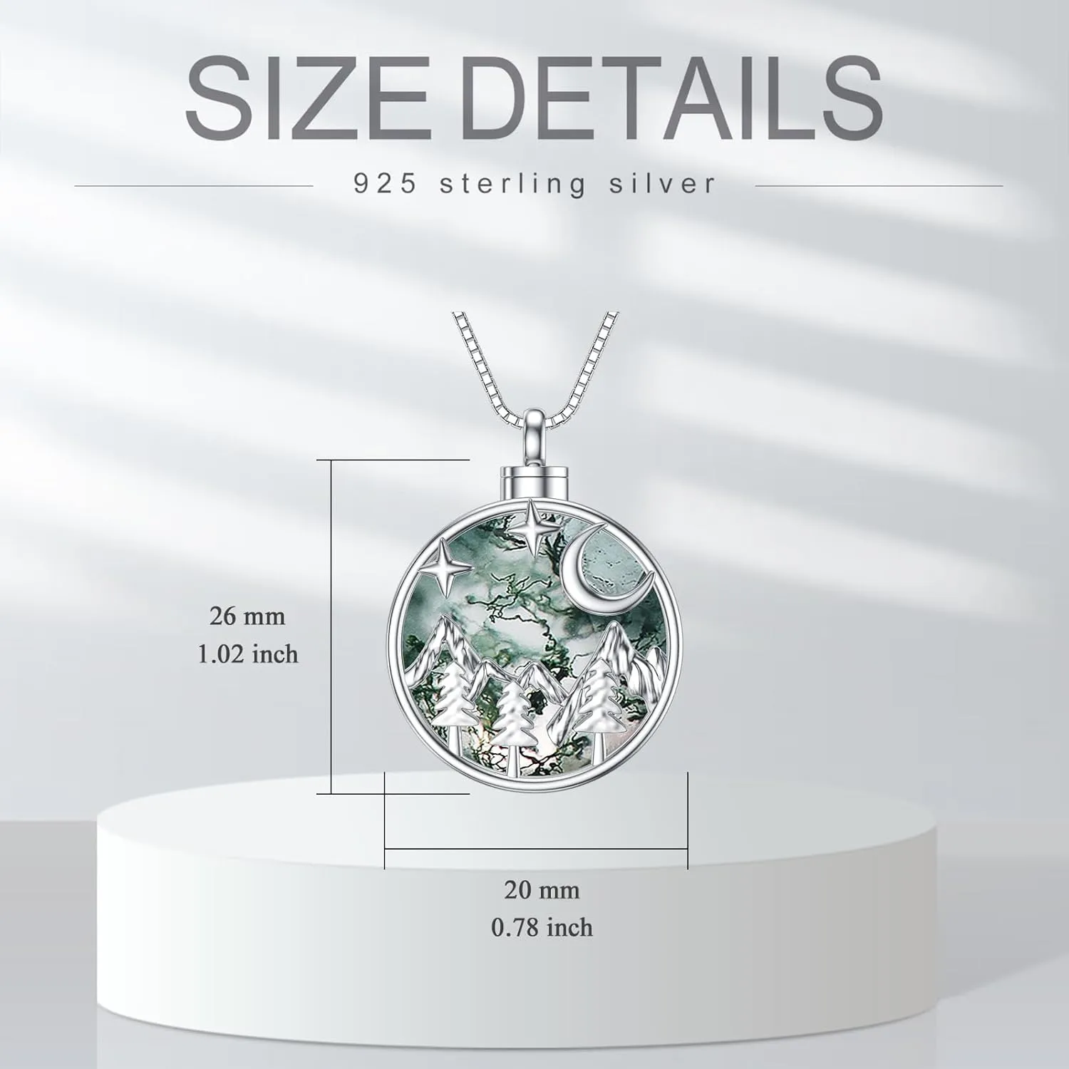 WINNICACA Urn Necklace for Ashes Sterling Silver Abalone Shell Cremation Jewelry for Ashes Jewelry Gifts for Nature Lovers Keepsake Memorial Jewelry for Women