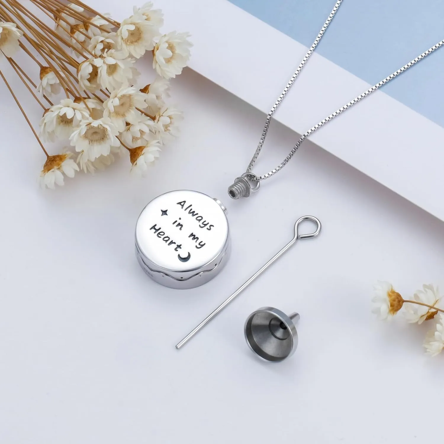 WINNICACA Urn Necklace for Ashes Sterling Silver Abalone Shell Cremation Jewelry for Ashes Jewelry Gifts for Nature Lovers Keepsake Memorial Jewelry for Women