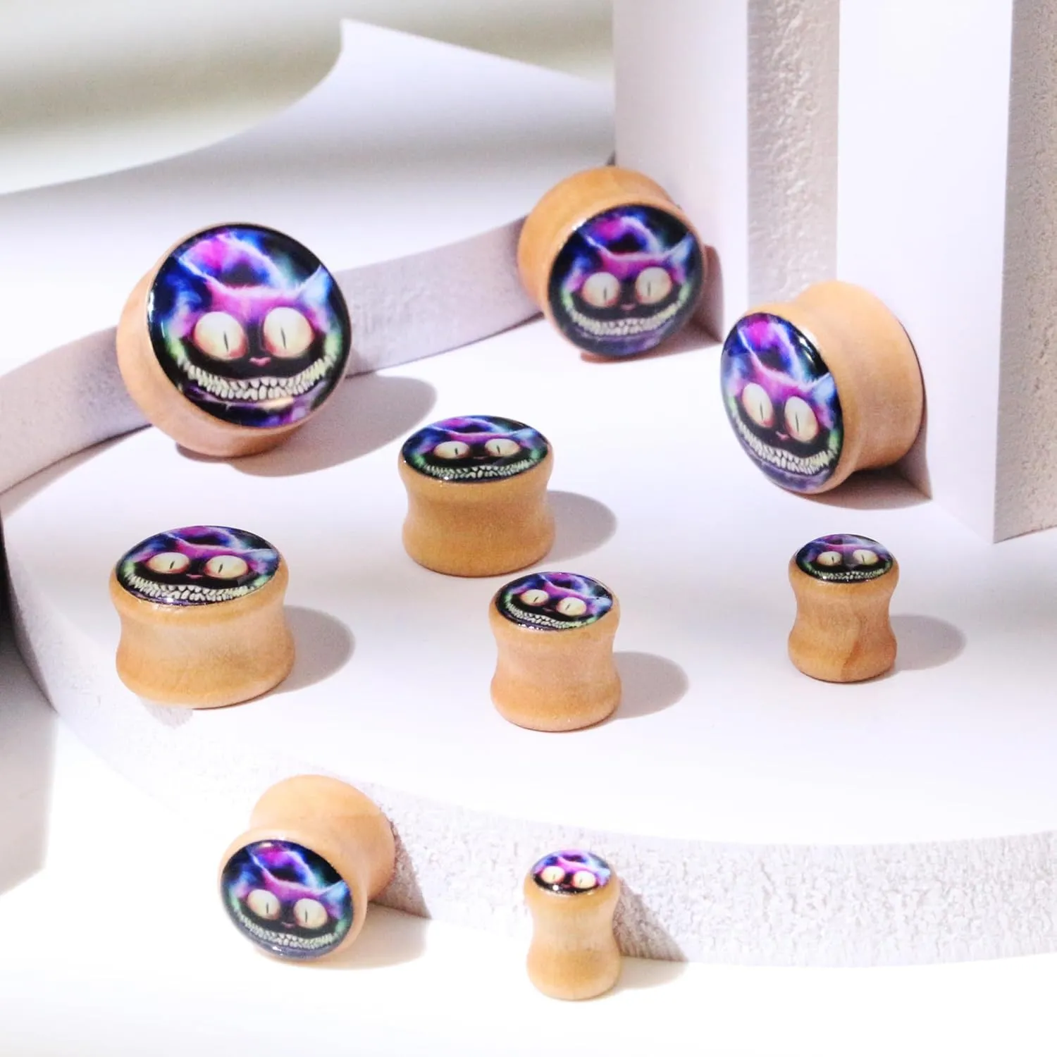 Wood Ear Gauges Saddle Plugs for Ears Women Men 0g- 1 inch Body Piercing Jewelry Double Flare Tunnels Stretcher 2pcs