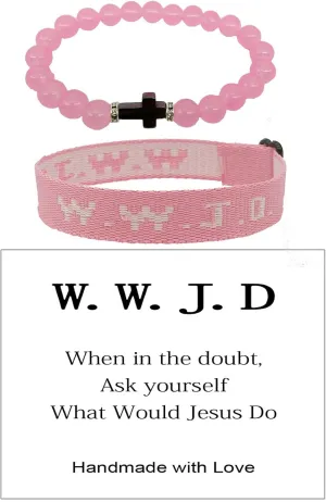 WWJD Braided Rope Bracelet Set for Women Men Colorful What Would Jesus Do Crystal Beaded Bracelet Natural Stone Cross Stretch Bracelet Protection Pray Inspirational Religious Christian Jewelry