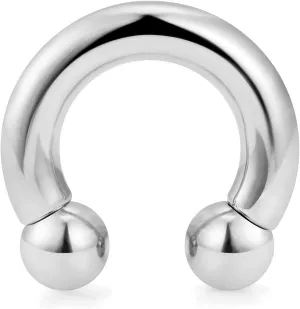Yaalozei 0G Spetum Rings Ear Gauges Earrings Plug Tunnel Streching Piercing Kit Surgical Stainless Steel Horseshoe Barbell Prince Albert Nose PA Cartilage Earring Ring Piercing Jewelry Women Men 16mm