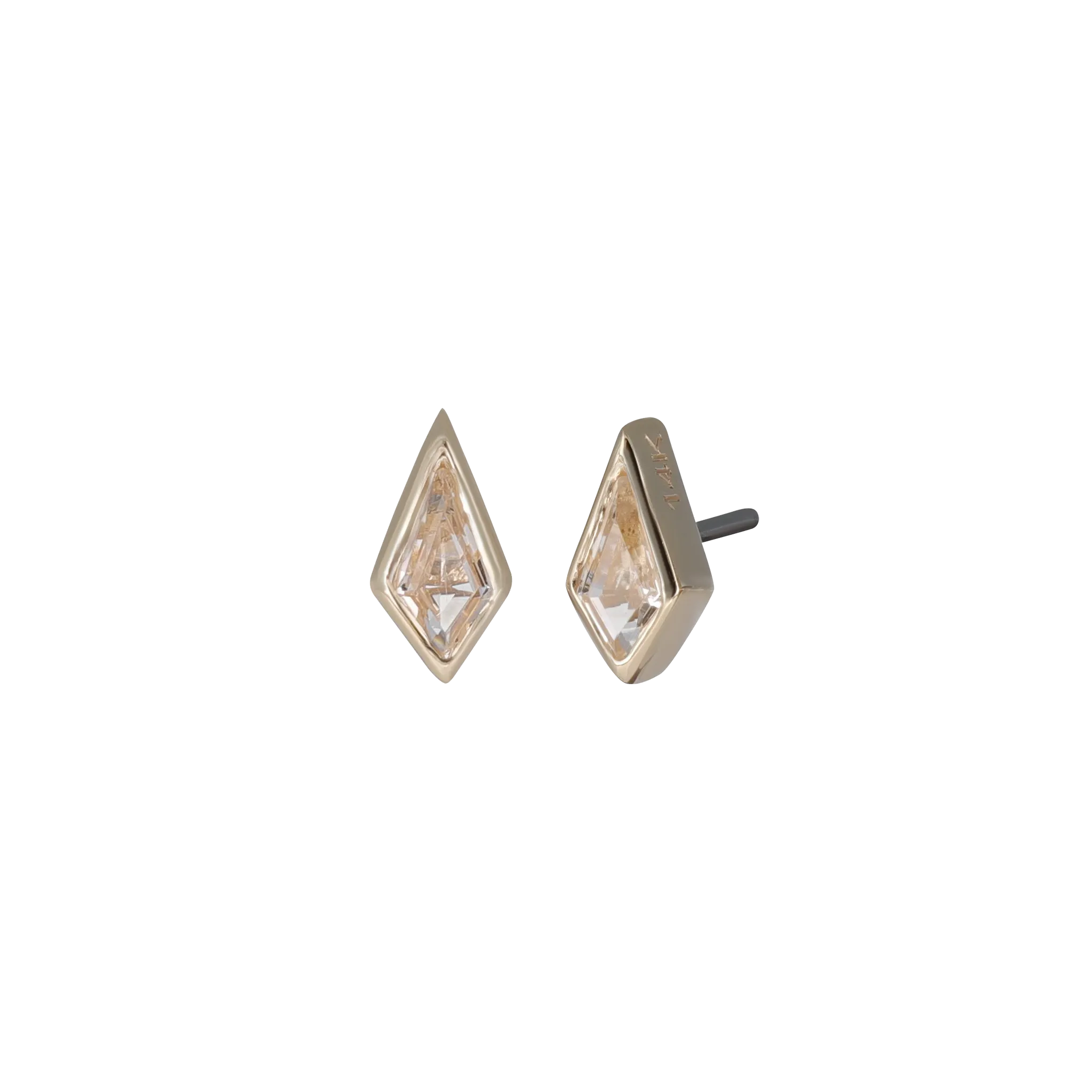 Zenith [Small] • 14K Gold Kite Gemstone Threadless End
