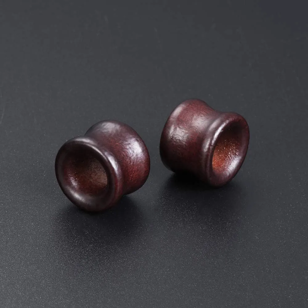 ZS Vintage Natural Brown Black Wood Organic Ear Tunnel Plugs Stretcher Gauges for Men and Women